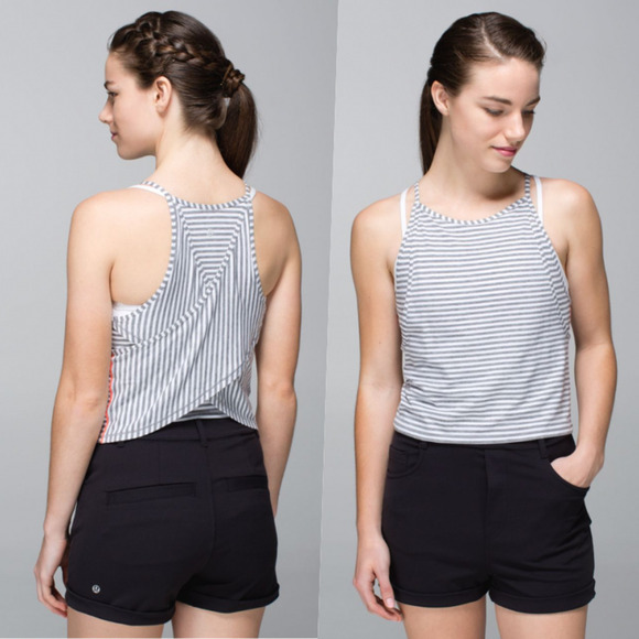 Lululemon High Neck Cross Back Sleeveless Crop Top 4 NWOT - Picture 1 of 15